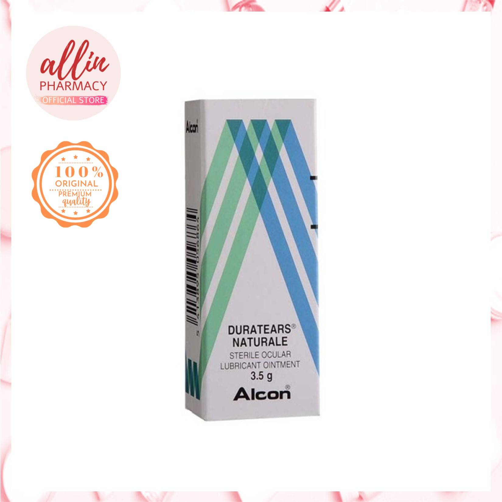 Alcon Duratears Naturale Sterile Ocular Lubricant Ointment 3.5g (EXP 07/24)