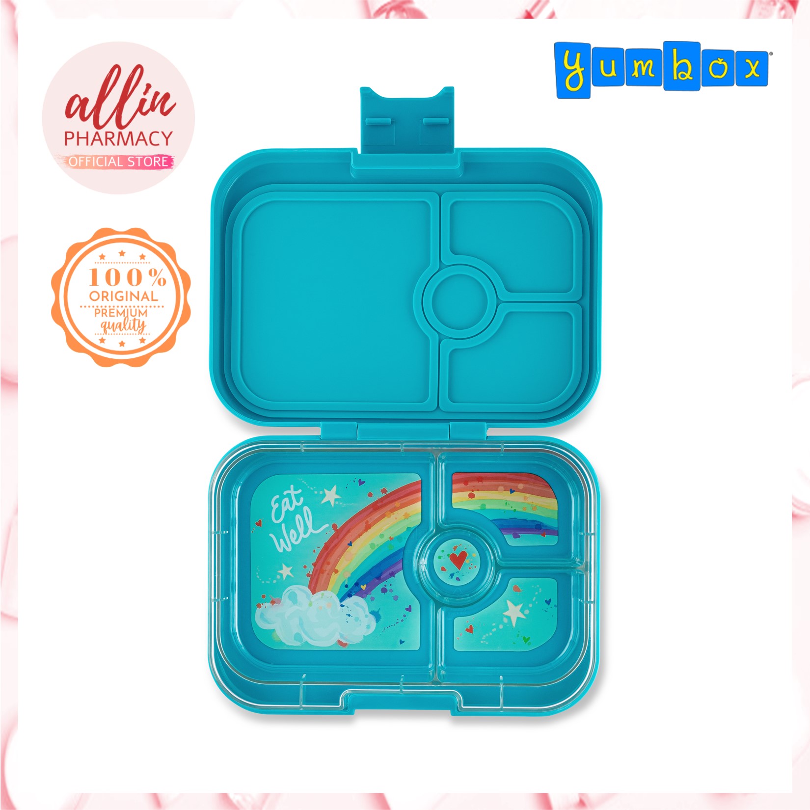 [NEW 2022] Yumbox Panino Eighties Aqua (Rainbow)