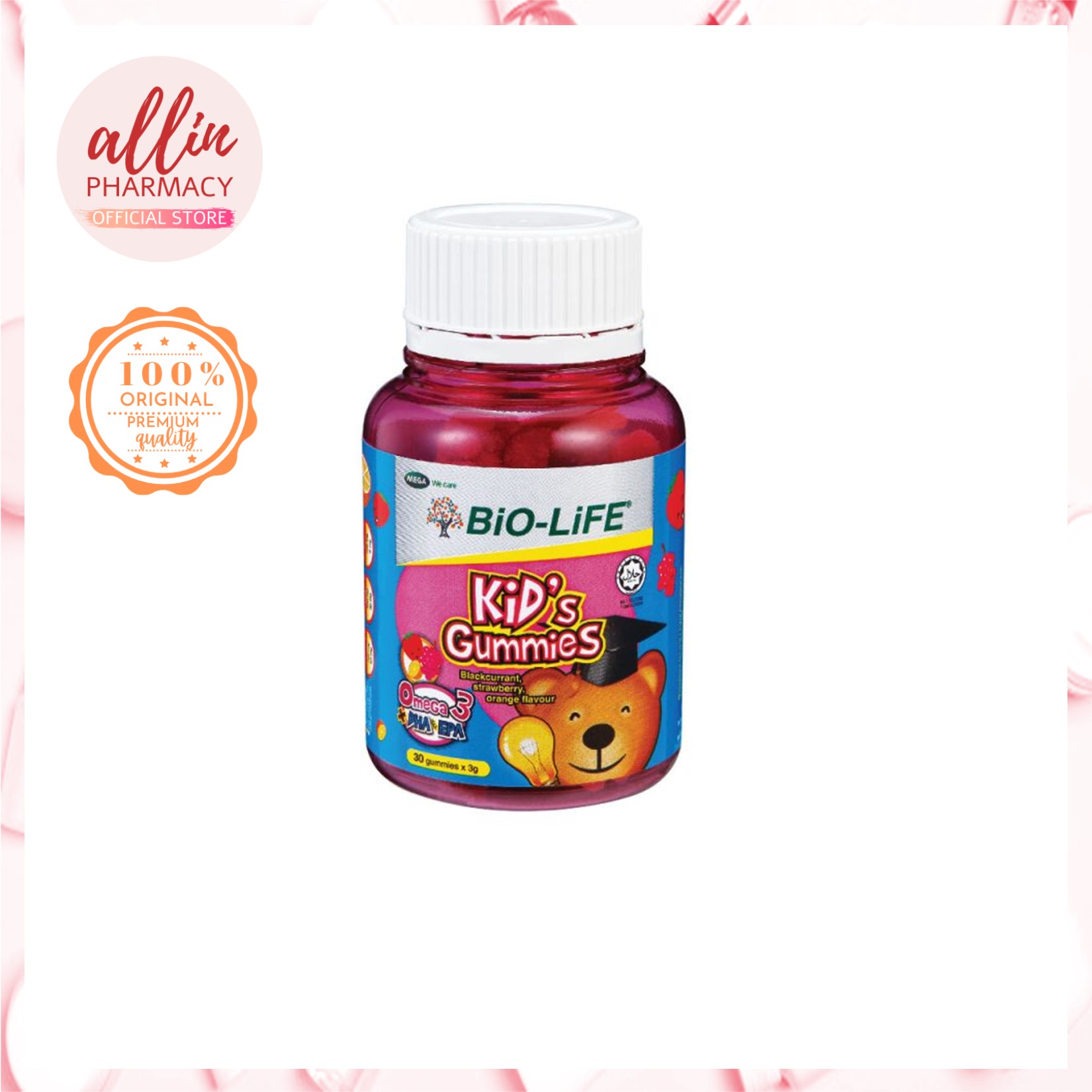 BioLife Kid's Gummies Omega 30s (EXP 06/24)